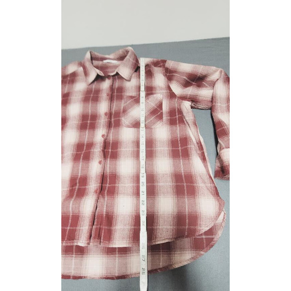 Time and Tru Shirt Womens Size XL Red Plaid Flannel‎ Long Sleeve - Picture 5 of 7